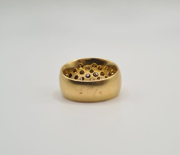 Bague 59 Bague Or jaune Diamants 58 Facettes