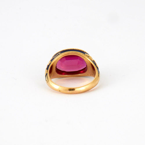 Bague 57 Bague fin XIXéme, émaillée 58 Facettes