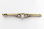 Gold brooch with old-cut diamonds 0.95 ct and a pearl 58 Facettes 10611