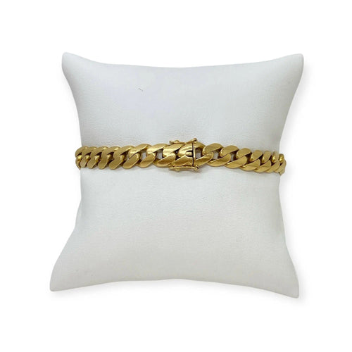 Bracelet Bracelet or jaune maille gourmette épaisse 58 Facettes 330081211