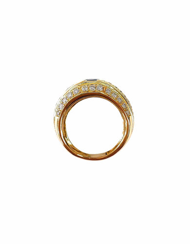 Bague 55 Bague boule saphir et diamants 58 Facettes Bag.S.geom-1281