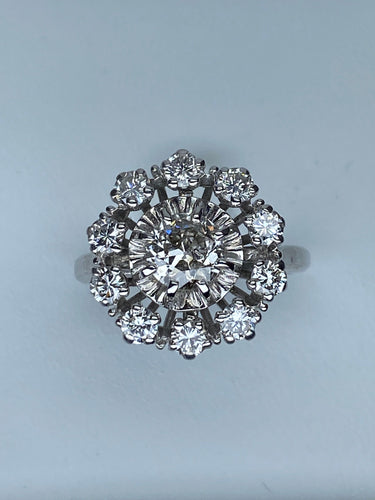 Bague 51 Bague marguerite, diamants 58 Facettes AB15