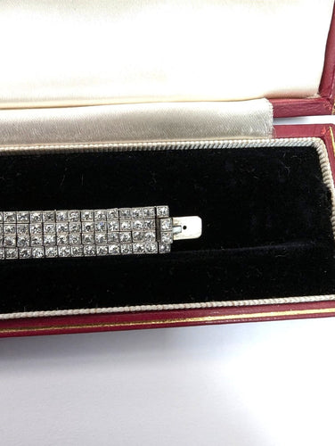 Bracelet Bracelet en platine avec diamants 58 Facettes