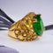 Bague 53.5 Bague Tsavorite 7,20 carats et pavage de citrines 58 Facettes 7662 A