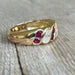 Bague 55 Bague jonc or jaune rubis diamants 58 Facettes 97