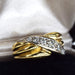 Bague 52 Bague vintage en or jaune avec diamant 58 Facettes