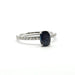 Bague 53 Bague or blanc sertie d'un saphir et diamants 58 Facettes