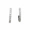 Boucles d'oreilles Petites créoles, or blanc, diamants. 58 Facettes 34283