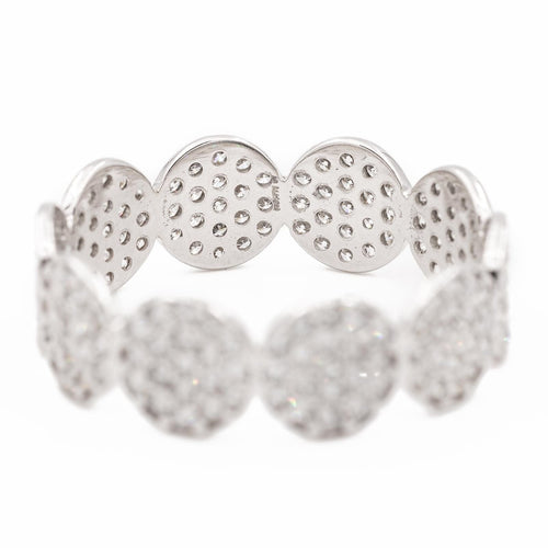 Bague 51 Ginette NY Bague Alliance Mini Ever Eternity Band Or blanc Diamant 58 Facettes 2572401CN