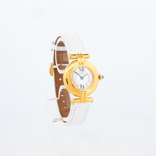 Montre Cartier - Montre Must Colisée - Ivory trinity dial 58 Facettes
