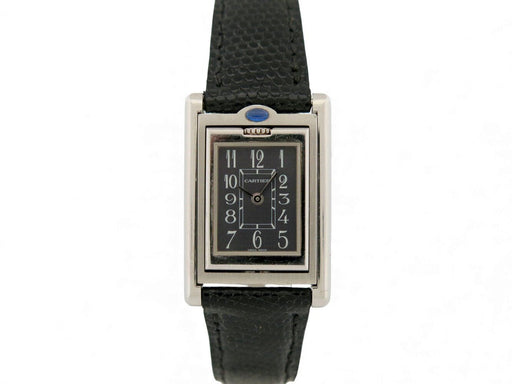 Montre vintage montre CARTIER tank basculante 2386 quartz 32 mm en acier tilting 58 Facettes 271152