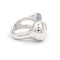 Bague 49 Bague Or blanc Diamant, Calcédoine 58 Facettes 1996141CN