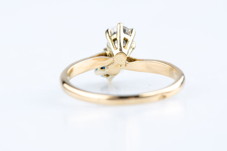 Bague 48 Bague toi et moi diamant et saphir en or jaune 18k env. 0,50 ct 58 Facettes TMSADOC580-107