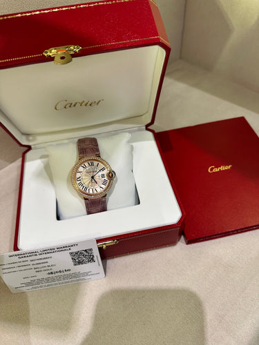 Montre CARTIER - MONTRE BALLON BLEU OR ROSE DIAMANTS 58 Facettes Cart montre