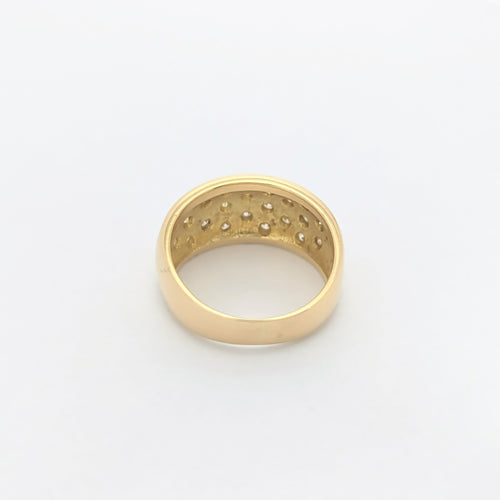 Bague 52 Bague en or jaune et diamants 58 Facettes 26371