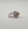 Bague 51 Bague or blanc, citrines et diamant taille ancienne 58 Facettes