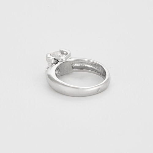 Bague 44 Solitaire or blanc et diamant 58 Facettes 240425