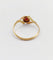 Bague 60 Bague fleur Art nouveau en or 18k, pierre rouge et perles (circa 1900) 58 Facettes A06426