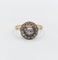 Bague 61.5 Bague cible or jaune et platine, diamant (circa 1900) 58 Facettes A05271