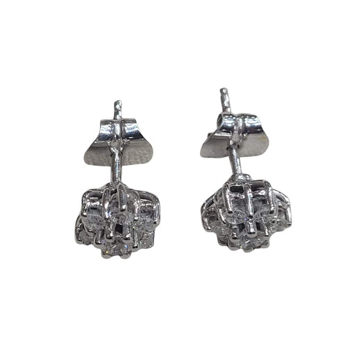 Boucles d'oreilles Boucles d'oreilles - Pendientes en or blanc 18k et diamants 58 Facettes PE46
