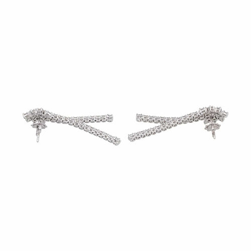 Boucles d'oreilles Boucles d'oreilles Pendantes Or blanc Diamant 58 Facettes 4901430CN