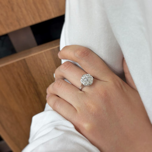 Bague 56 Bague - Platine & Diamants 58 Facettes 250189R