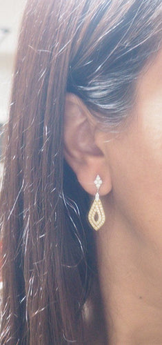 Boucles d'oreilles Boucles d'Oreilles En Or Bicolore Et Diamants 58 Facettes 30812