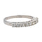 Bague 52 Bague Demi alliance Or blanc Diamant 58 Facettes 3743722CN