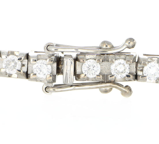 Bracelet Bracciale tennis en or blanc 18 carats et diamants 58 Facettes