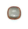 Bague 57.5 Bague Vintage or jaune, Quartz Gris, Rubis et Bakélite 58 Facettes 328182 /AX0T54Z