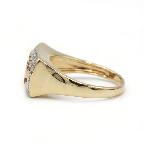 Bague 55 Bague - Or, Diamants & Saphirs roses 58 Facettes 250078R