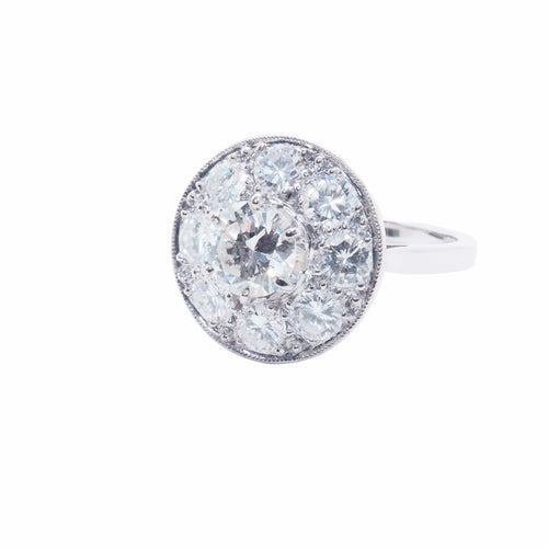 Bague 52 Bague Art Déco or jaune, platine, diamants 58 Facettes 4364