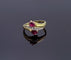 Bague 52.5 Bague Toi & Moi or jaune, rubis taille poire 58 Facettes