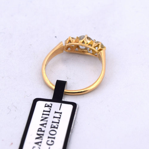 Anello antico con diamanti en or jaune 18 kt 58 Facettes