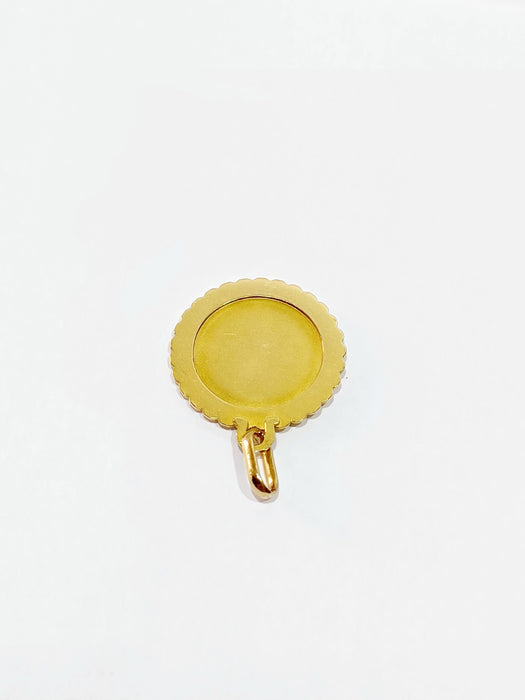 Pendentif Médaille du zodiac vierge or jaune 58 Facettes