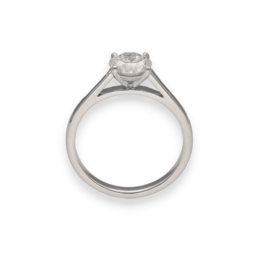 Bague 55 Solitaire Or Gris 18K – Diamant 1,22 ct E-VVS1 – Certificat IGI 58 Facettes FB10293