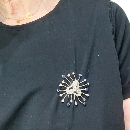 Broche Broche en or avec diamants et saphirs 58 Facettes Q113B(948)