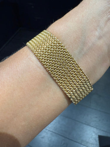 Montre Bracelet Montre Ruban Tressé - Or jaune et Diamants 58 Facettes 1.0000912/1