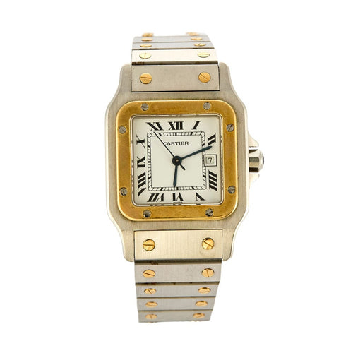 Montre CARTIER - Santos - Montre vintage acier et or 58 Facettes 250109