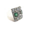 Bague 51.5 bague en or avec diamants et émeraudes 58 Facettes Q218B