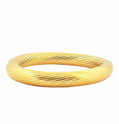 Bracelet Bracelet jonc vintage godron or jaune 58 Facettes