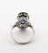 Bague 54 Bague en platine avec saphir et diamants 58 Facettes