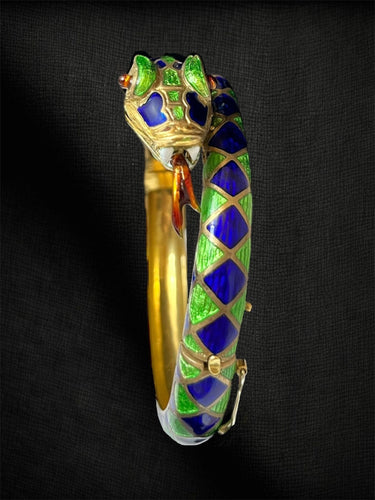 Bracelet Bracelet « Eva » en émail, or jaune et émail des années 1920 58 Facettes