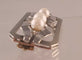 Broche Broche barette or blanc Art Déco diamants et perles 58 Facettes C 295
