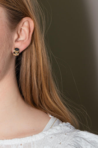 Boucles d'oreilles Boucles d'oreilles Dormeuses Or jaune Saphir, Diamant 58 Facettes 4242563CN