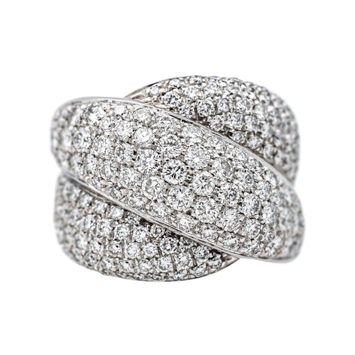 Bague 52 Damiani Bague Cocktail Gomitolo Or blanc Diamant 58 Facettes 4270297RV