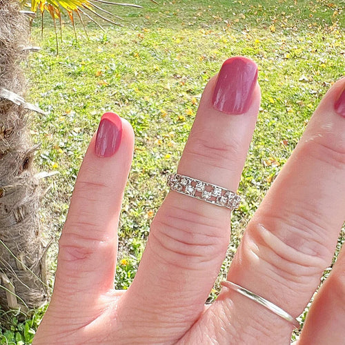 Bague 50 Bague Alliance or blanc diamants 58 Facettes AA 1696