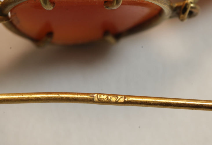 Boucles d'oreilles Boucles d'oreilles en or avec camées antiques 58 Facettes 7654