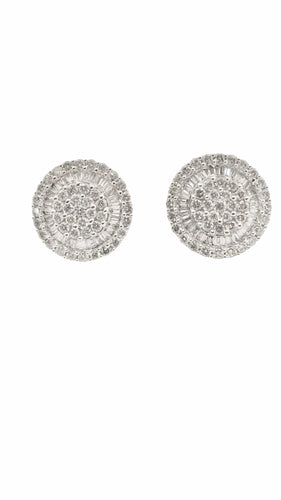 Boucles d'oreilles Boucles d’oreilles en or blanc et diamants 58 Facettes