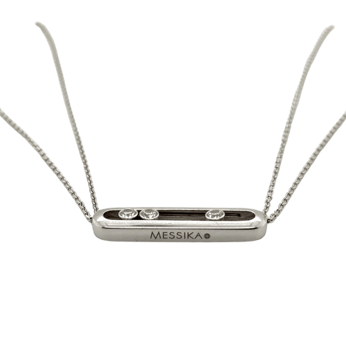 Collier MESSIKA - Collier Move Or blanc - Double Chaîne 58 Facettes 1.0000395/1